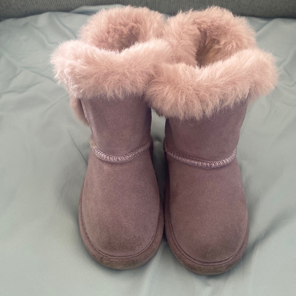 Beautiful purple boots for a girl